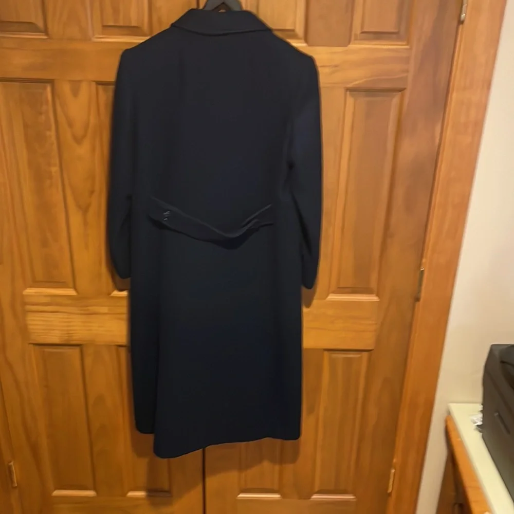 Raywood and Srein Wool Navy Dress Coat Jacket Small Medium Vintage - Picture 3 of 15